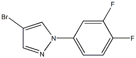4-bromo-1-(3,4-difluorophenyl)-1H-pyrazole 化学構造式