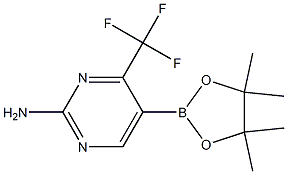 2-氨基-4-三氟甲基嘧啶-5-硼酸频哪醇酯,,结构式