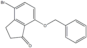 7-(benzyloxy)-4-bromo-2,3-dihydroinden-1-one 化学構造式