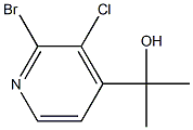 2-(2-bromo-3-chloropyridin-4-yl)propan-2-ol Struktur