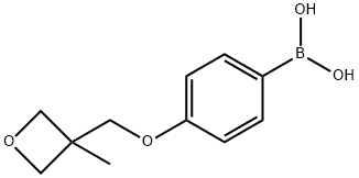 4-(3-Methyloxetan-3-yl)methoxyphenylboronic acid Struktur