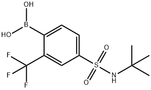 4-(N-tert-Butylsulfamoyl)-2-trifluoromethylphenylboronic acid 结构式