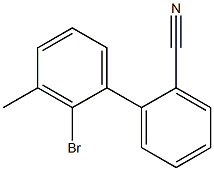 2'-bromo-3'-methylbiphenyl-2-carbonitrile Structure