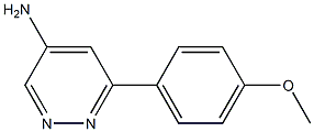 6-(4-methoxyphenyl)pyridazin-4-amine 化学構造式