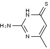 2-amino-6-methyl-3H-pyrimidine-4-thione,,结构式