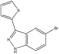 5-bromo-3-thien-2-yl-1H-indazole 结构式