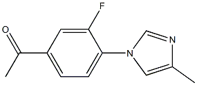  1-[3-fluoro-4-(4-methyl-1H-imidazol-1-yl)phenyl]ethanone