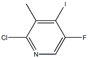 2-chloro-5-fluoro-4-iodo-3-methylpyridine,,结构式