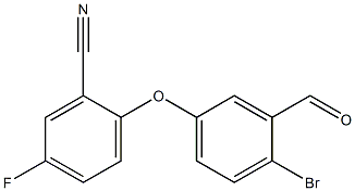 2-(4-bromo-3-formyphenoxy)-5-fluorobenzonitrile 化学構造式