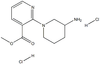 3-Amino-3,4,5,6-tetrahydro-2H-[1,2']bipyridinyl-3'-carboxylic acid methyl ester dihydrochloride,,结构式