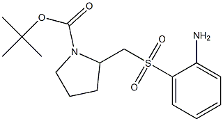 2-(2-Amino-benzenesulfonylmethyl)-pyrrolidine-1-carboxylic acid tert-butyl ester 结构式