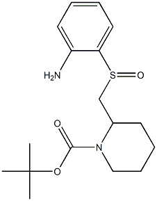2-(2-Amino-benzenesulfinylmethyl)-piperidine-1-carboxylic acid tert-butyl ester Structure