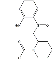 2-(2-Amino-benzenesulfinylmethyl)-piperidine-1-carboxylic acid tert-butyl ester,,结构式