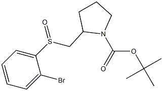 2-(2-Bromo-benzenesulfinylmethyl)-pyrrolidine-1-carboxylic acid tert-butyl ester Struktur