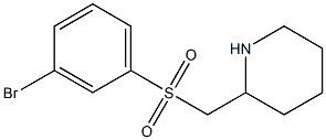 2-(3-Bromo-benzenesulfonylmethyl)-piperidine 化学構造式