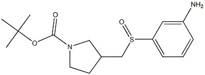 3-(3-Amino-benzenesulfinylmethyl)-pyrrolidine-1-carboxylic acid tert-butyl ester Structure