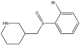 3-(2-Bromo-benzenesulfinylmethyl)-piperidine Structure