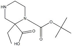 1-tert-butyl 2-ethyl piperazine-1,2-dicarboxylate Structure