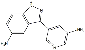 3-(5-aminopyridin-3-yl)-1H-indazol-5-amine 结构式