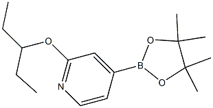 4-(4,4,5,5-tetramethyl-1,3,2-dioxaborolan-2-yl)-2-(pentan-3-yloxy)pyridine,,结构式