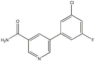 5-(3-chloro-5-fluorophenyl)pyridine-3-carboxamide Structure