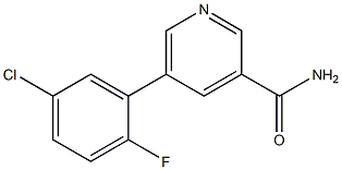 5-(5-chloro-2-fluorophenyl)pyridine-3-carboxamide 化学構造式