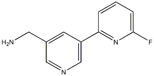 (5-(6-fluoropyridin-2-yl)pyridin-3-yl)methanamine,,结构式