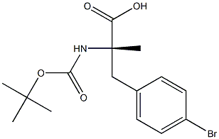 Boc-alpha-methyl-D-4-bromophenylalanine 化学構造式