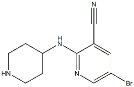 5-bromo-2-(piperidin-4-ylamino)pyridine-3-carbonitrile 化学構造式