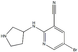 5-bromo-2-(pyrrolidin-3-ylamino)pyridine-3-carbonitrile,,结构式