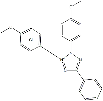 2,3-Bis(4-Methoxyphenyl)-5-phenyltetrazoliuM Chloride Struktur