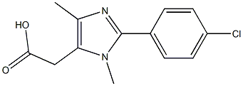 [2-(4-Chlorophenyl)-3,5-diMethyl-3H-iMidazol-4-yl]-acetic acid Structure