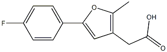 [5-(4-Fluorophenyl)-2-Methylfuran-3-yl]-acetic acid 结构式