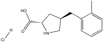 trans-4-(2-Methylbenzyl)-L-proline hydrochloride, 95% 化学構造式