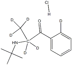 2-(tert-ButylaMino)propiophenone-d6 Hydrochloride Structure