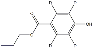 4-Hydroxybenzoic acid-propyl ester 2,3,5,6 D4,,结构式