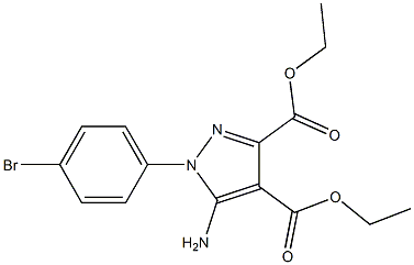 5-AMino-1-(4-broMo-phenyl)-1H-pyrazole-3,4-dicarboxylic acid diethyl ester Struktur