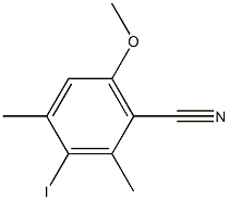 3-Iodo-6-methoxy-2,4-dimethylbenzenecarbonitrile|