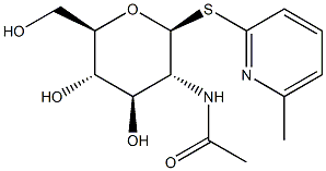 6-Methyl-2-pyridyl 2-acetamido-2-deoxy-b-D-thioglucopyranoside Structure