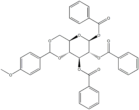 1,2,3-Tri-O-benzoyl-4,6-O-(4-methoxybenzylidene)-b-D-glucopyranose