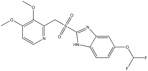 5-(difluoromethoxy)-2-(((3,4-
dimethoxypyridin-2-
yl)methyl)sulfonyl)-1Hbenzo[
d]imidazole