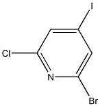 2-氯-4-碘-6-溴吡啶, , 结构式