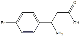 (RS)-3-氨基-3-(4-溴苯基)丙酸,,结构式
