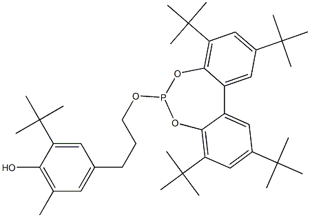  2-(1,1-二甲基乙基)-6-甲基-4-(3-((2,4,8,10-四(1,1-二甲基乙基)二苯并[D,F][1,3,2]二恶磷环庚烷-6-基)氧基)丙基)苯酚