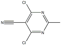 2-methyl-4,6-dichloro-5-cyanopyrimidine Struktur