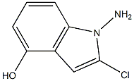 1-amino-2-chloro-4-hydroxyindole 化学構造式