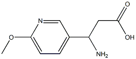 RS-3-amino-3-(6-methoxy-3-pyridyl)propionic acid 化学構造式