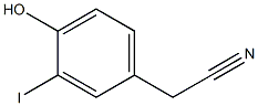 4-羟基-3-碘代苯乙腈,,结构式