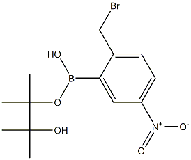 2-(溴甲基)-5-硝基苯硼酸频那醇酯, , 结构式