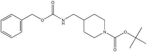 N-BOC-4-CBZ-氨甲基哌啶,,结构式
